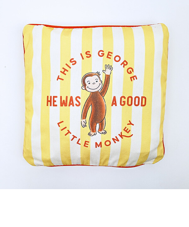おさるのジョージ グッドストライプ クッション