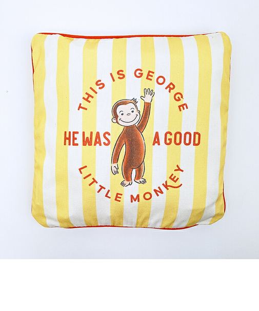 おさるのジョージ グッドストライプ クッション