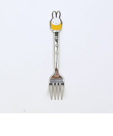 ミッフィー miffy ステンレスカトラリーフォーク イエロー 食器 日本製
