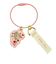 水森亜土 2チャームワイヤーキーリング ピンク キーホルダー
