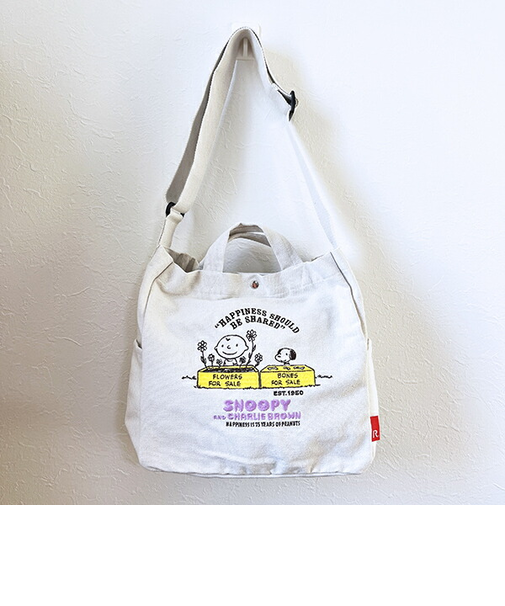 スヌーピー 2WAYショルダートートバッグ アイボリー ROOTOTE ルートート コラボ SNOOPY