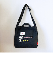 スヌーピー 2WAYショルダートートバッグ グレー ROOTOTE ルートート コラボ SNOOPY