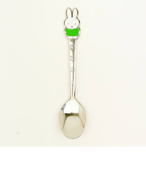 ミッフィー miffy ステンレスカトラリースプーン グリーン 食器 日本製