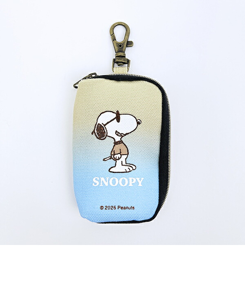 スヌーピー スマートキーケース (ブルー×イエロー) カー用品 グラデ ジョークールシリーズ SNOOPY