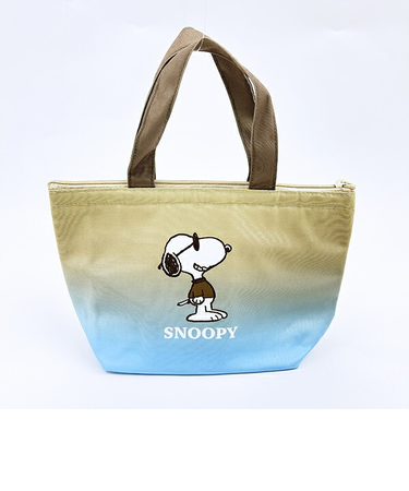 スヌーピー 保冷保温 ミニトートバッグ ランチ グラデ ジョークールシリーズ SNOOPY