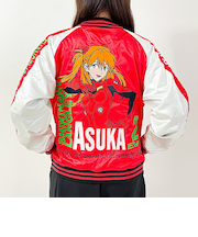 エヴァンゲリオン 式波・アスカ・ラングレー スカジャン(L) ユニセックス ブルゾン アパレル キャラジャン