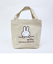ミッフィー miffy ミニトートバッグ  ナチュラル(ミッフィーフェイス)
