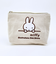 ミッフィー miffy 刺繍帆布ポーチ(M)  ナチュラル(ミッフィーフェイス)
