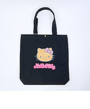 サンリオ 日焼け キティ 刺繍ワッペン帆布トートバッグ Sanrio