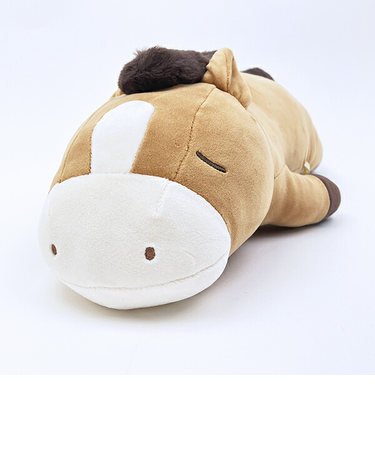 プレミアムねむねむ コクリコ 馬 ぬいぐるみ抱き枕 (M) キャメル りぶはあと 2026 干支