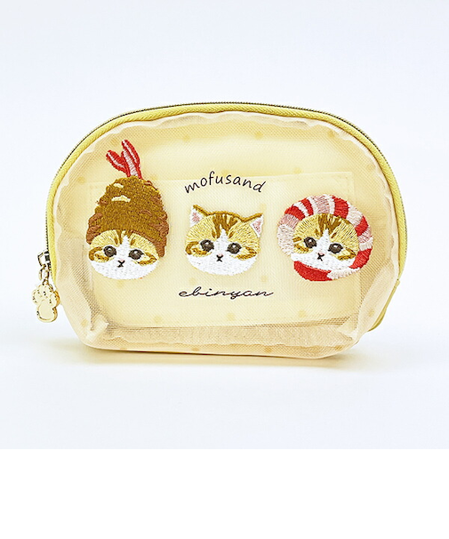 モフサンド えびにゃん ティッシュポーチ メッシュシリーズ  mofusand