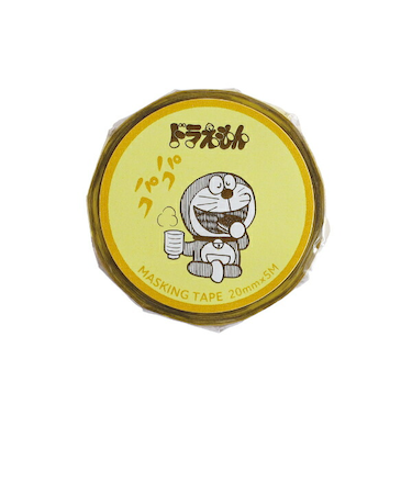ドラえもん マスキングテープ (イエロー) 文具 日本製