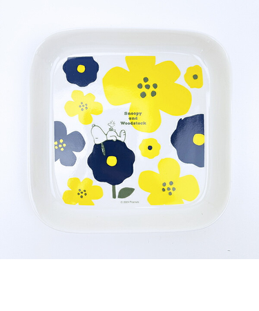 スヌーピー フラワー モーメントスクエアトレー お皿 食器 SNOOPY