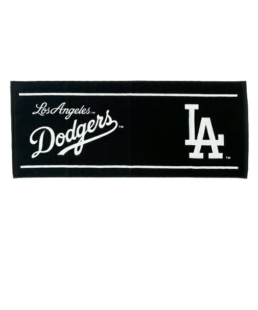 MLB(メジャーリーグ)  ドジャース フェイスタオル ブラック