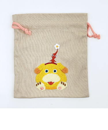 ピクミン サガラ刺?巾着 ベージュ