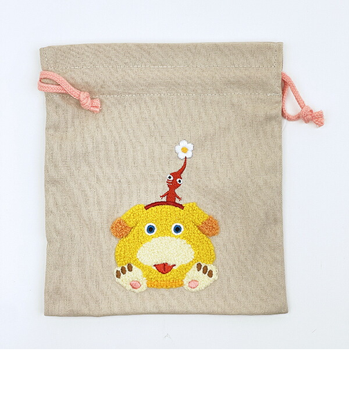 ピクミン サガラ刺?巾着 ベージュ