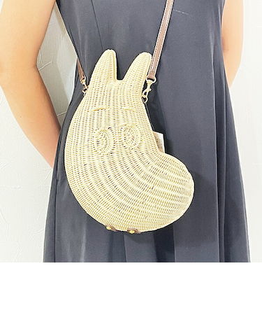 ムーミン ラタンバッグ フェイス ショルダーバッグ ACCOMMODE アコモデ MOOMIN