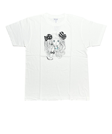 水森亜土 リボンファッション 半袖Tシャツ(M) ホワイト アパレル