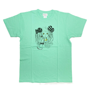 水森亜土 リボンファッション 半袖Tシャツ(M) ミント アパレル