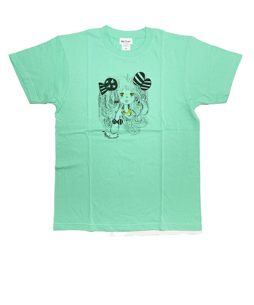 水森亜土 リボンファッション 半袖Tシャツ(M) ミント アパレル