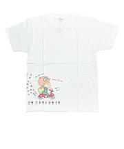 水森亜土 スクーター 半袖Tシャツ(M) ホワイト アパレル
