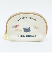 ミッフィー miffy ラウンドティッシュポーチ アイボリー ドルチェシリーズ