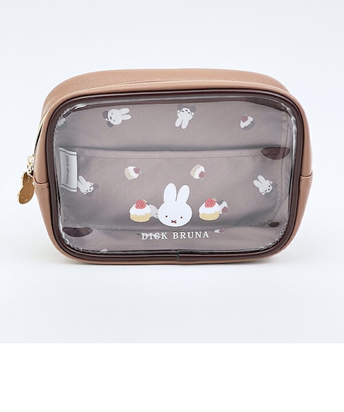ミッフィー miffy ボックスポーチ ブラウン ドルチェシリーズ
