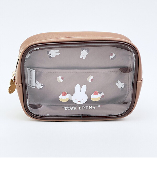 ミッフィー miffy ボックスポーチ ブラウン ドルチェシリーズ