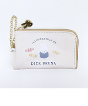 ミッフィー miffy キーパスポーチ アイボリー ドルチェシリーズ キーケース 定期入れ