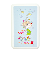 水森亜土 MagSafe対応ワイアレスリチウム充電器(5000mAh) ブルー モバイルバッテリー スマホ用品