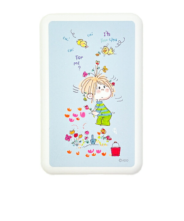 水森亜土 MagSafe対応ワイアレスリチウム充電器（5000mAh） ブルー モバイルバッテリー スマホ用品