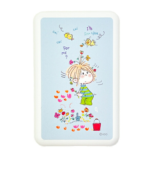 水森亜土 MagSafe対応ワイアレスリチウム充電器（5000mAh） ブルー モバイルバッテリー スマホ用品