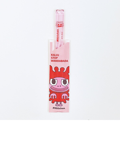 ウルトラマン かいじゅうステップワンダバダ クリア箸(ピグちゃん) キッズ ピンク 食器 日本製