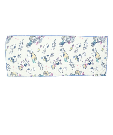 スヌーピー LovesNATURE クイックドライビッグフェイスタオル (ブルー) SNOOPY