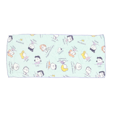 スヌーピー ミントオールフレンズ クイックドライビッグフェイスタオル (グリーン) SNOOPY