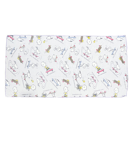 スヌーピー スケボー クイックドライバスタオル (パープル) SNOOPY