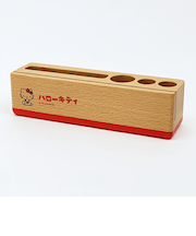 サンリオ ハローキティ ウッドデスクスタンド レッド ペンスタンド 文具 Sanrio