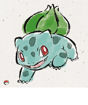 ポケットモンスター フシギダネ アートパネル 筆書き インテリア ポケモン 日本製