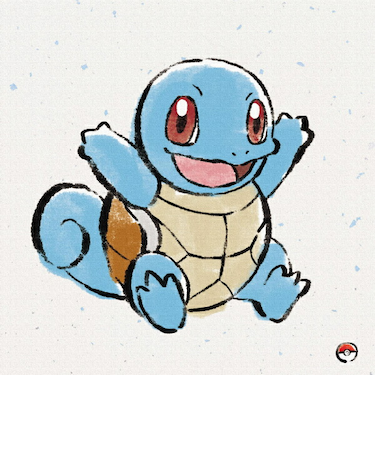 ポケットモンスター ゼニガメ アートパネル 筆書き インテリア ポケモン 日本製