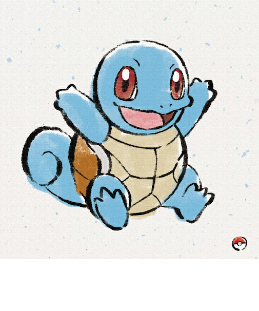 ポケットモンスター ゼニガメ アートパネル 筆書き インテリア ポケモン 日本製