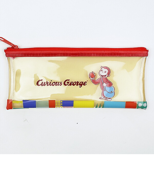 おさるのジョージ PVCペンポーチ (カラフル) 文具 日本製
