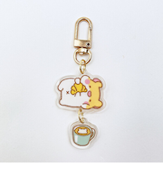 MUFFIN CORAER マフィンコーナー 2連アクリルキーホルダー クロワッサン MUFFINMARU