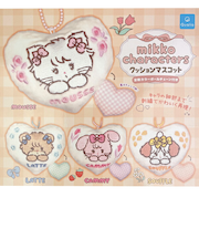 mikko illustrations ミッコ クッションマスコット キーホルダー 全4種 コンプリートセット ガチャポン