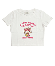 サンリオ 日焼け キティ クロップド半袖Tシャツ(M) ホワイト アパレル Sanrio