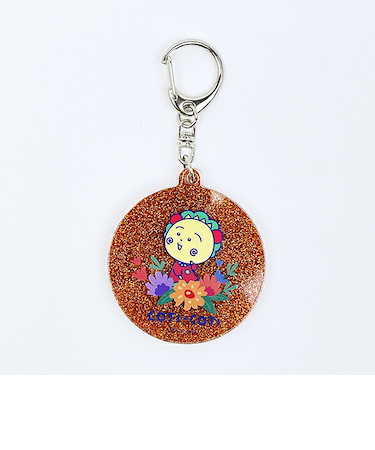 コジコジ キラキラ2連アクリルキーホルダー FLOWER BLEAK TIME