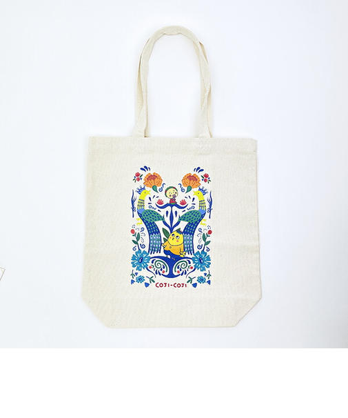 コジコジ トートバッグ FLOWER BLEAK TIME