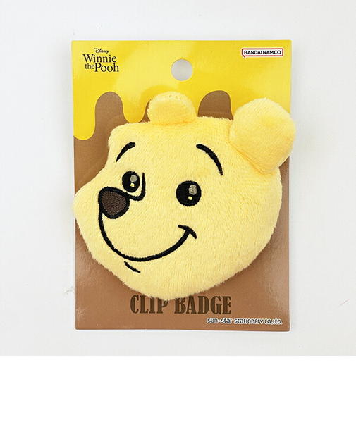 ディズニー クマのプーさん キラキラ瞳 ぬいぐるみ クリップバッジ バッチ Disney