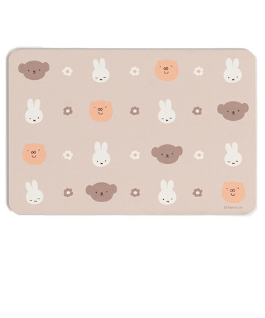 ミッフィー miffy ソフト珪藻土 フェイスアイコン ブラウン バスマット