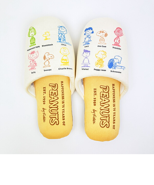 スヌーピー スリッパ オールスター アイボリー キッチン PEANUTS 75th SNOOPY