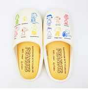 スヌーピー ルームシューズ スリッパ オールスター アイボリー キッチン PEANUTS 75th SNOOPY
